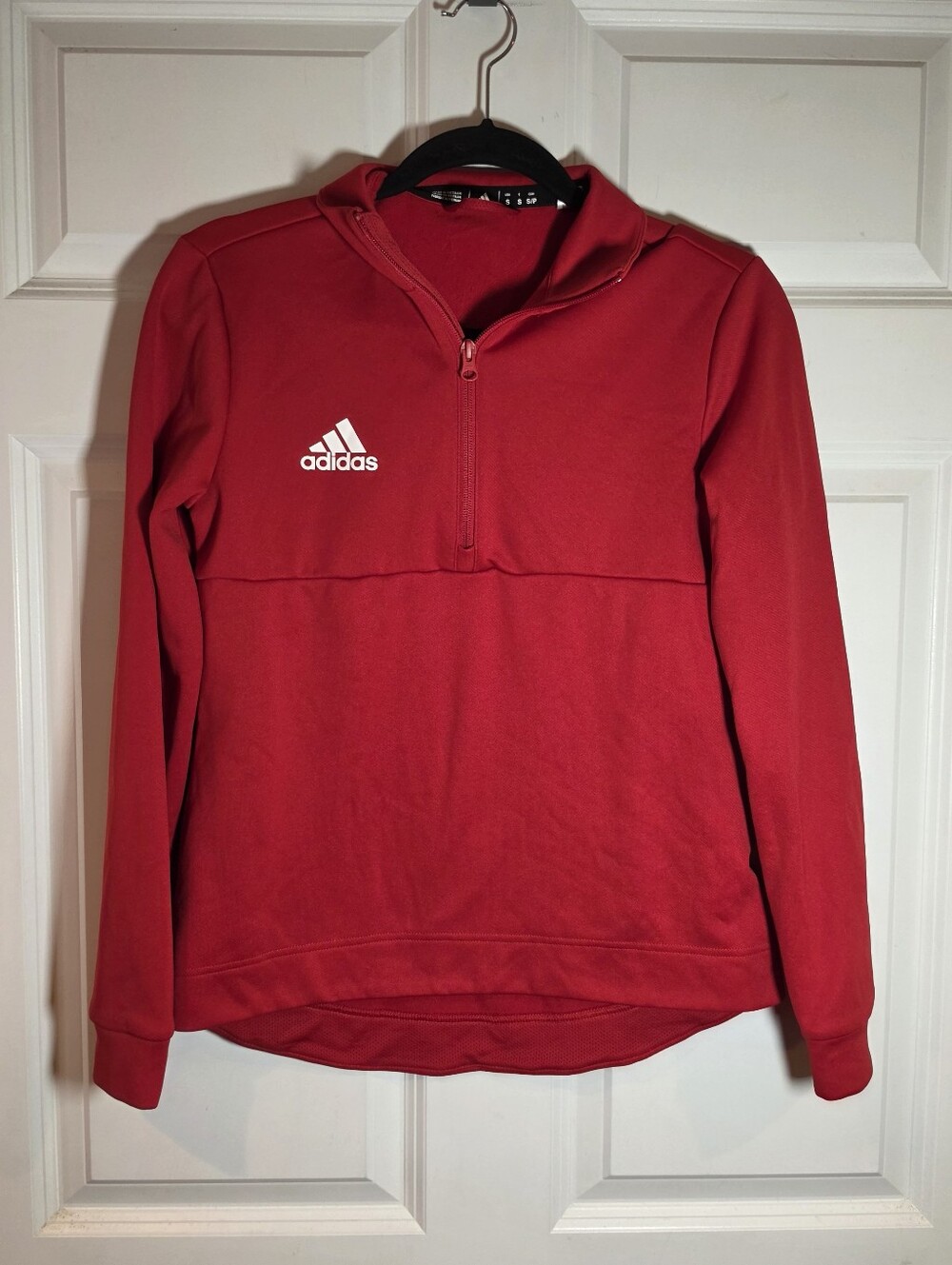 Adidas Aeroready Men's Red Quarter-Zip Sweatshirt S